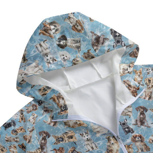 10 Animal Designs, Adult Windbreaker Long Jacket