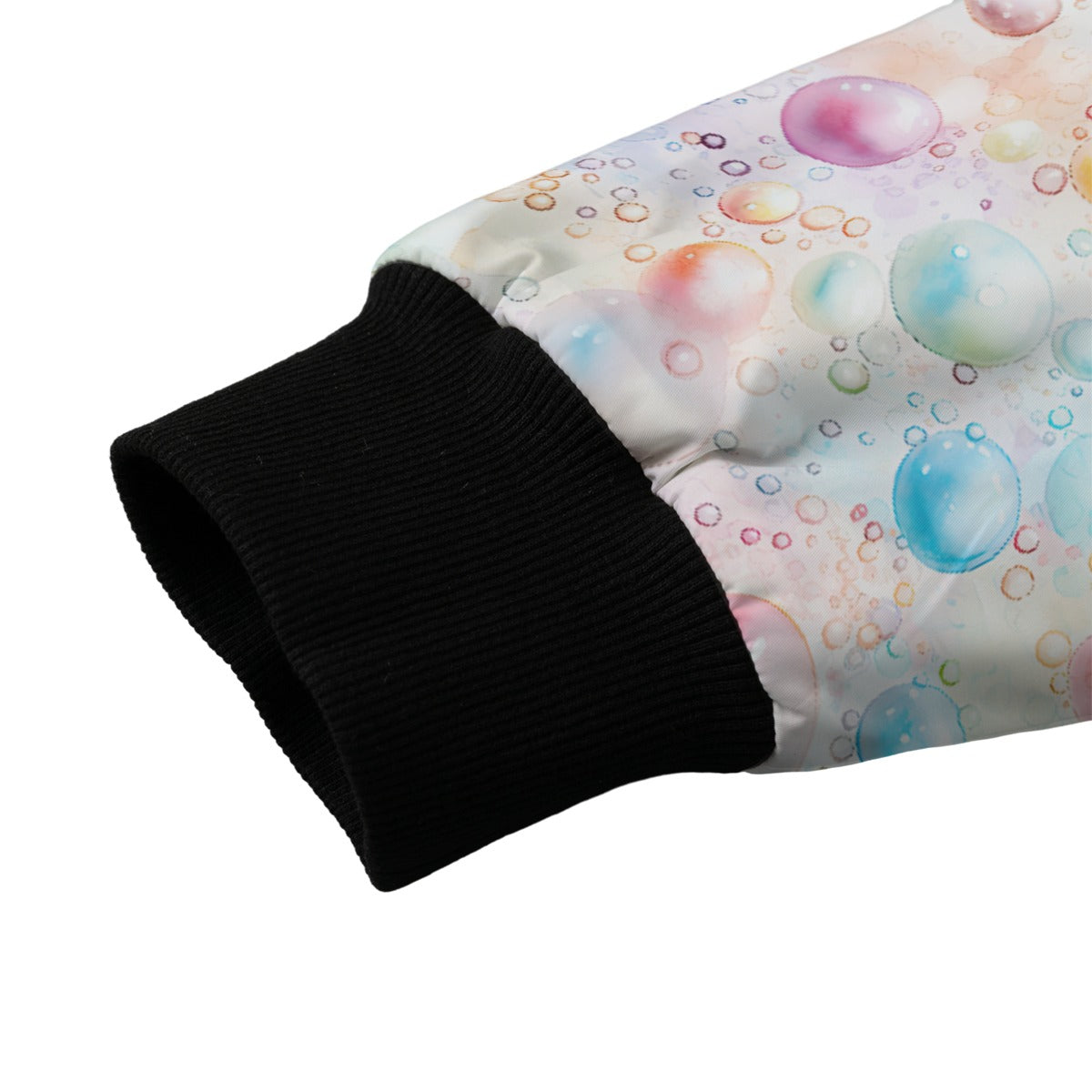 Bigfoot / Sasquatch Dancing on Bubbles, Fleece Bomber Jacket