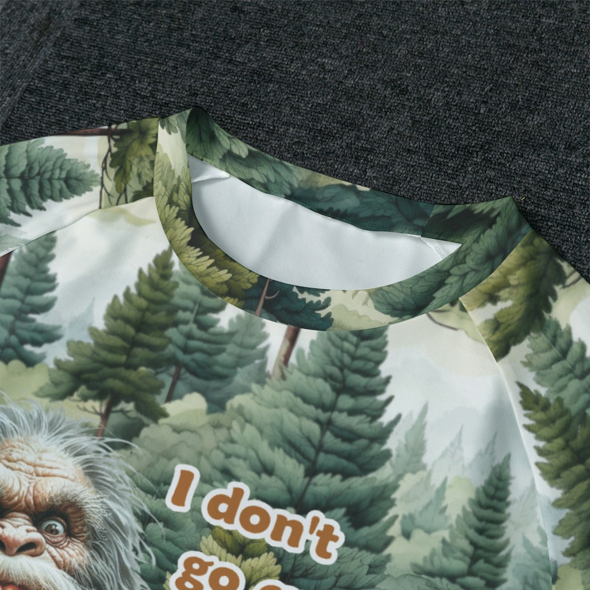 Bigfoot / Sasquatch "I don't go Crazy...", Men’s Raglan Sleeve Pajamas with Wide Ankles