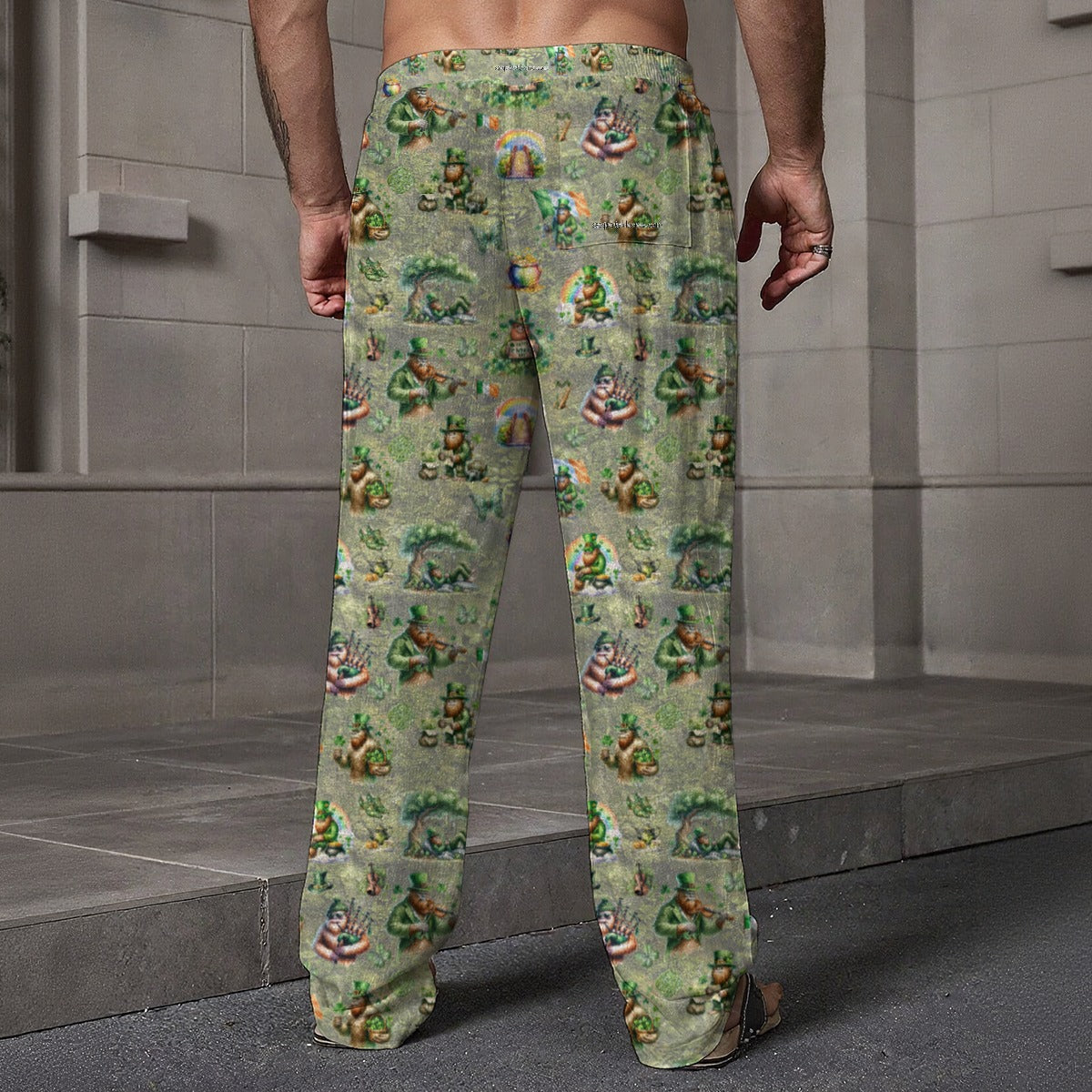 10 Bigfoot / Sasquatch Designs, Men’s Loose Casual Pants W/ Pocket