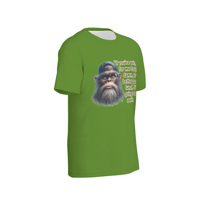 Bigfoot / Sasquatch, "If you're Waiting...", Unisex Short Sleeve O-Neck Cotton T Shirt