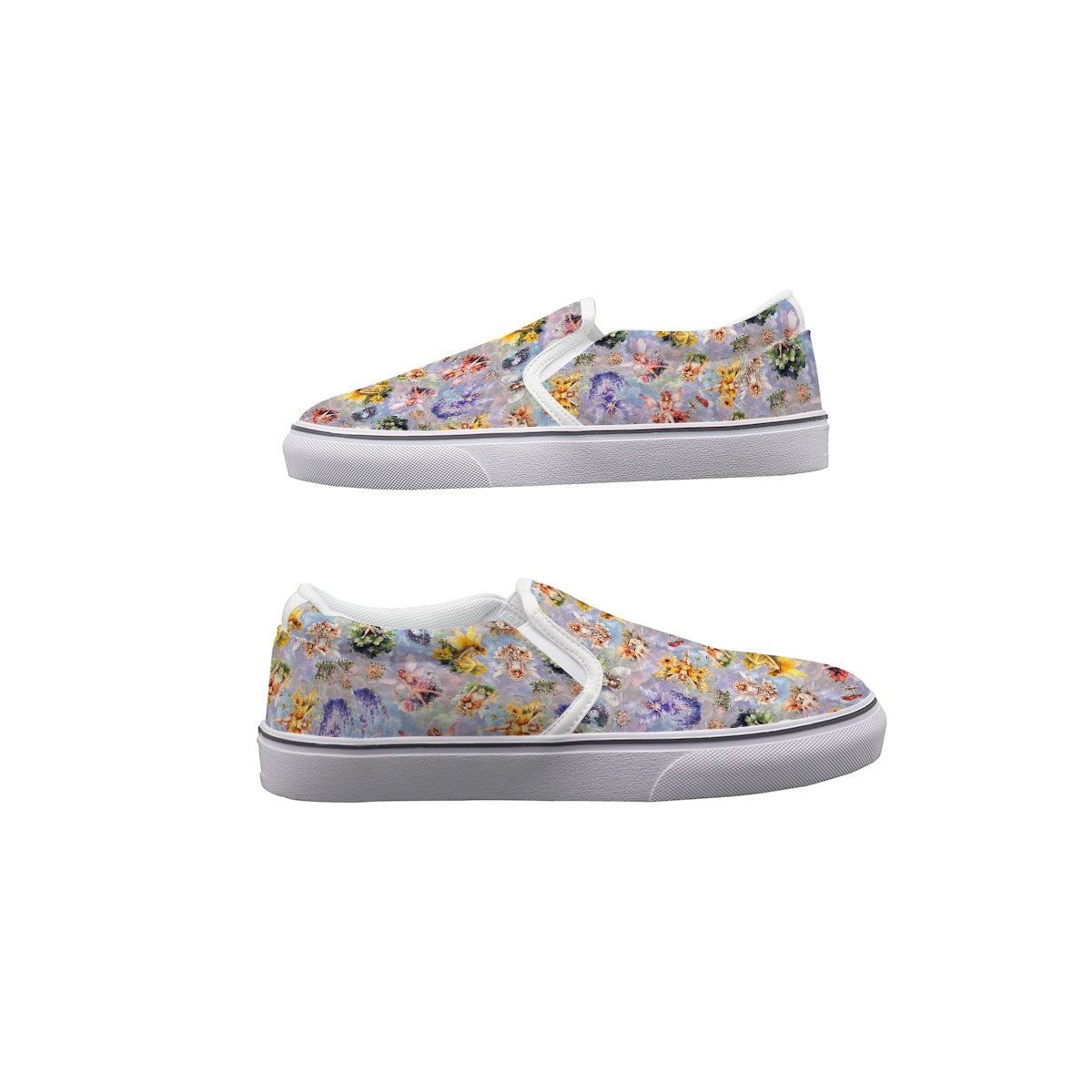 5 Fairy Designs, Kids Slip On Canvas Sneakers, Slip On Shoes, No Touch Shoes