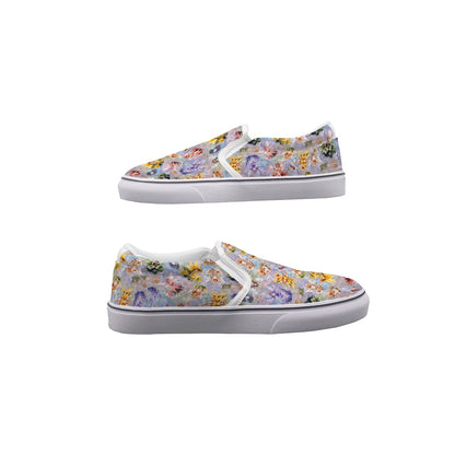 5 Fairy Designs, Kids Slip On Canvas Sneakers, Slip On Shoes, No Touch Shoes