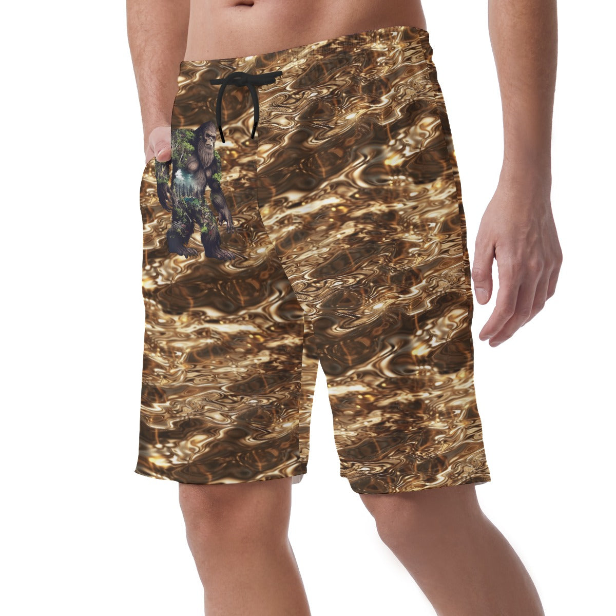 Earth Filled Bigfoot / Sasquatch, Men’s Lightweight Casual Shorts