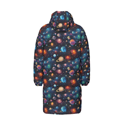 12 Galaxy / Outer Space, Long Down Jacket / Coat