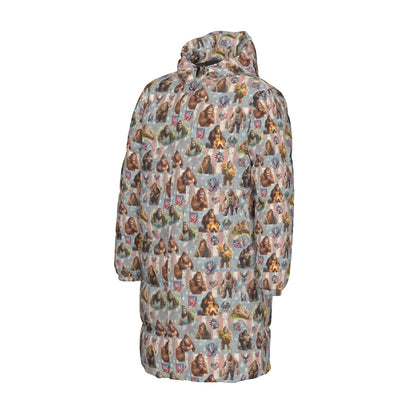 10 Bigfoot / Sasquatch Designs, Long Down Jacket / Coat