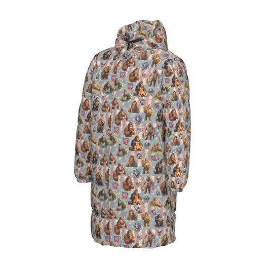 10 Bigfoot / Sasquatch Designs, Long Down Jacket / Coat