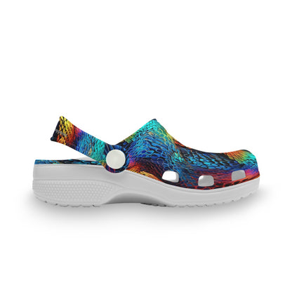 Rainbow Dragon Skin, Children’s Holed, Mule, Clogs, EVA, Gator Shoes
