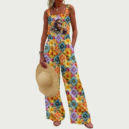 Bigfoot & Flowers, Women’s Wide Leg Jumpsuit