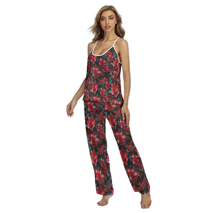 10 Beautiful Flower Designs,  Women's Cami Pajamas Set