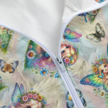 6 Fairy Designs, Adult Windbreaker Long Jacket