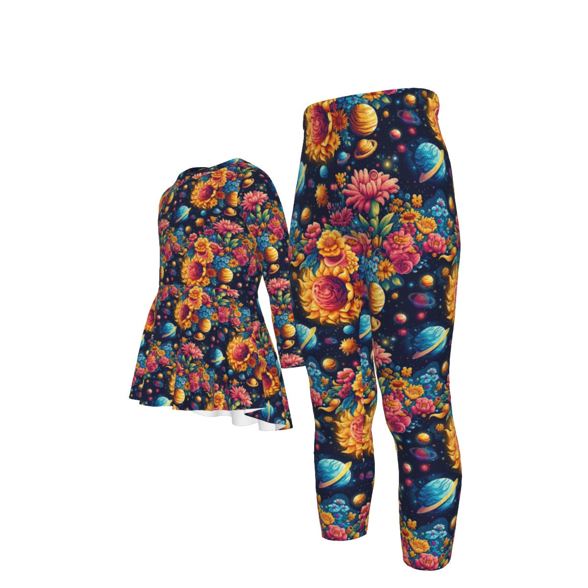 12 Galaxy / Outer Space Designs, Girl’s 2 Piece Casual Suit