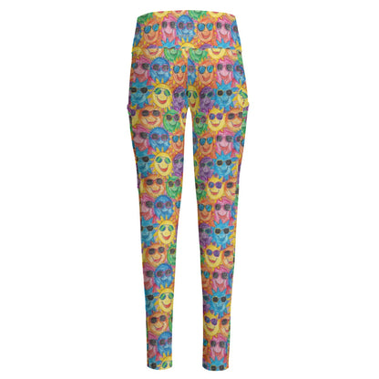 Child Color Sunshine, Women’s High Waist Leggings w/ Pocket