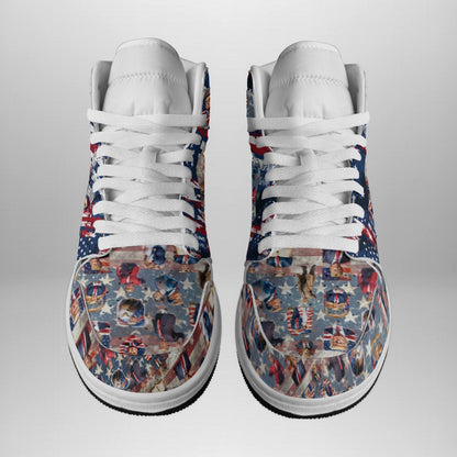 Donald TRUMP SHOES - Men's high top, lace-up, leather shoes