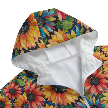 Dancing Bigfoot / Sasquatch, Hawaiian, Adult Windbreaker Long Jacket