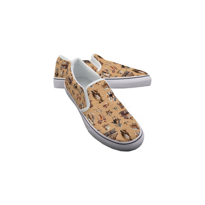 Awesome Misc Designs Kids Slip On Canvas Sneakers, Slip On Shoes, No Touch Shoes