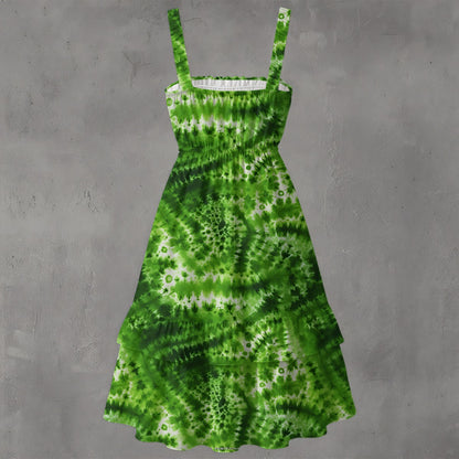 10 Tie Dye Designs, Women’s Ruffle Hem Dress