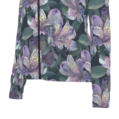 10 Flower Designs, Women’s Long Sleeve Thumbhole Jacket
