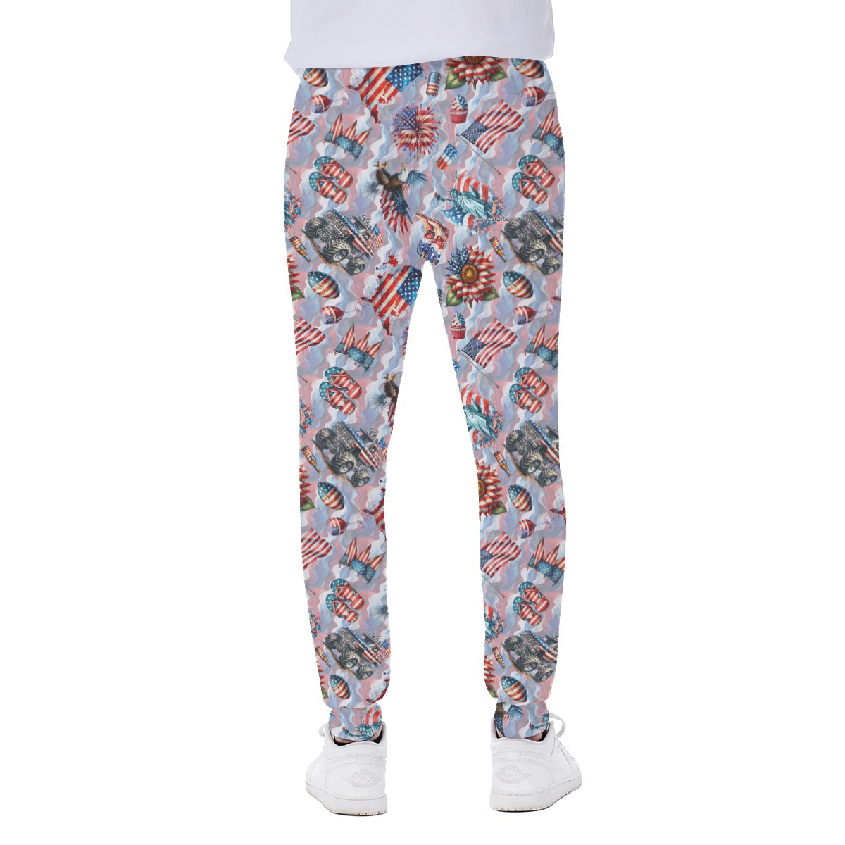 8 Patriotic Designs, Men’s Sweatpants w/ Back Pocket