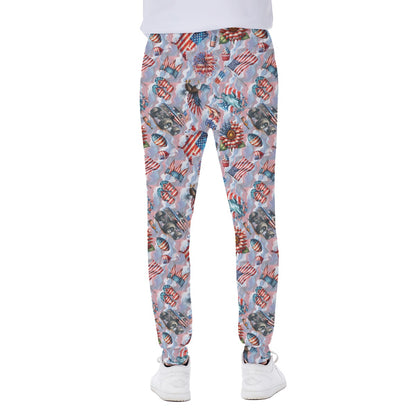 8 Patriotic Designs, Men’s Sweatpants w/ Back Pocket