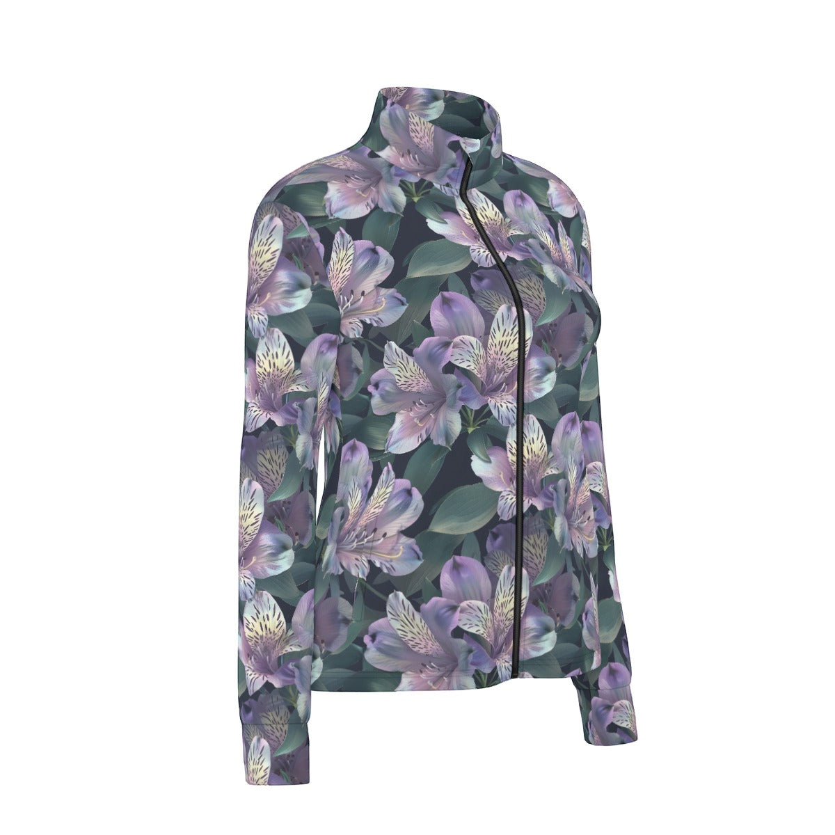 10 Flower Designs, Women’s Long Sleeve Thumbhole Jacket