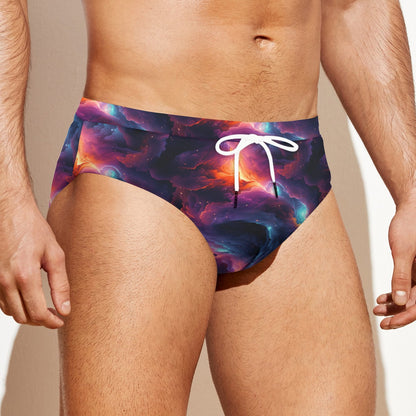 12 Outer Space Designs, Men's Drawstring Swim Briefs