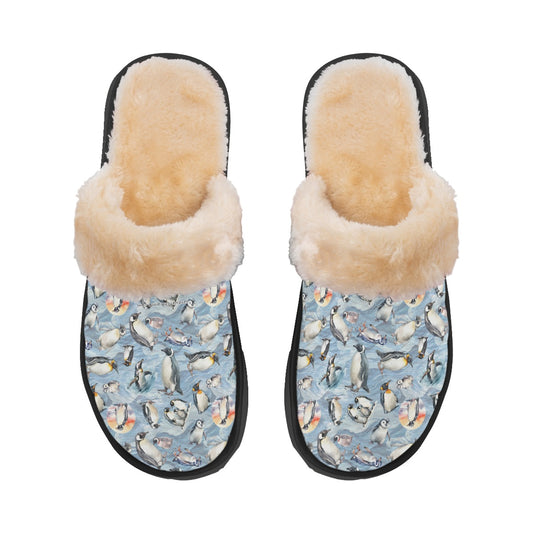 10 Animal Designs, Men’s Plush, Fuzzy Slippers