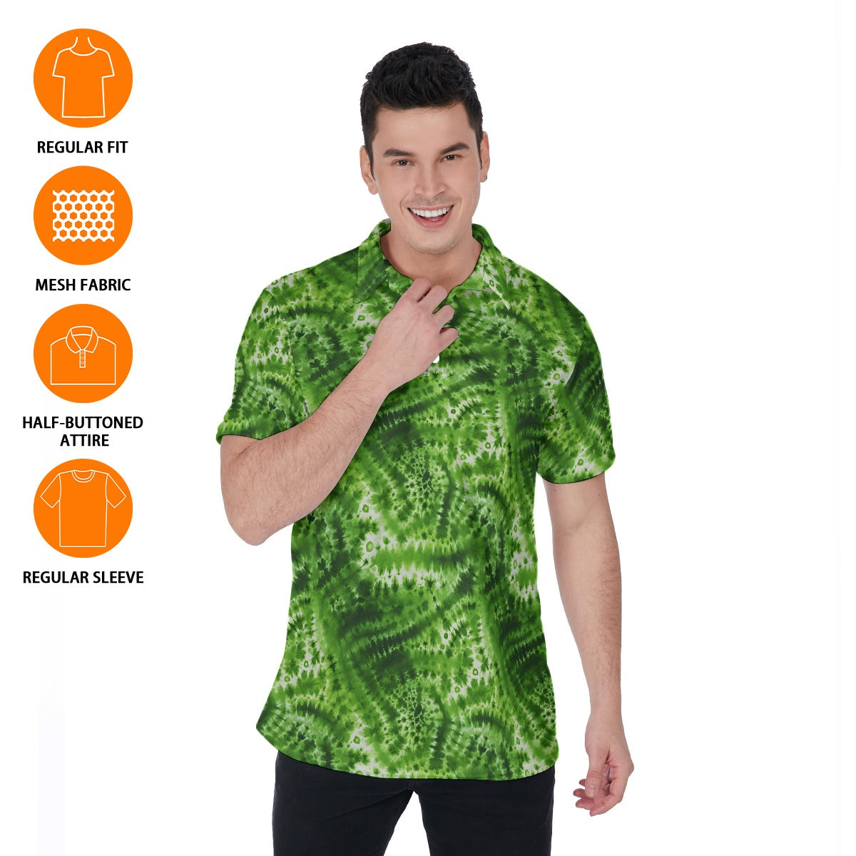 10 Tie Dye Designs, Men's Polo Shirts