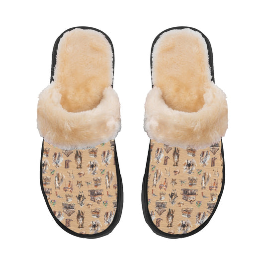 20 Misc Designs, Women’s Plush, Fluffy Slippers