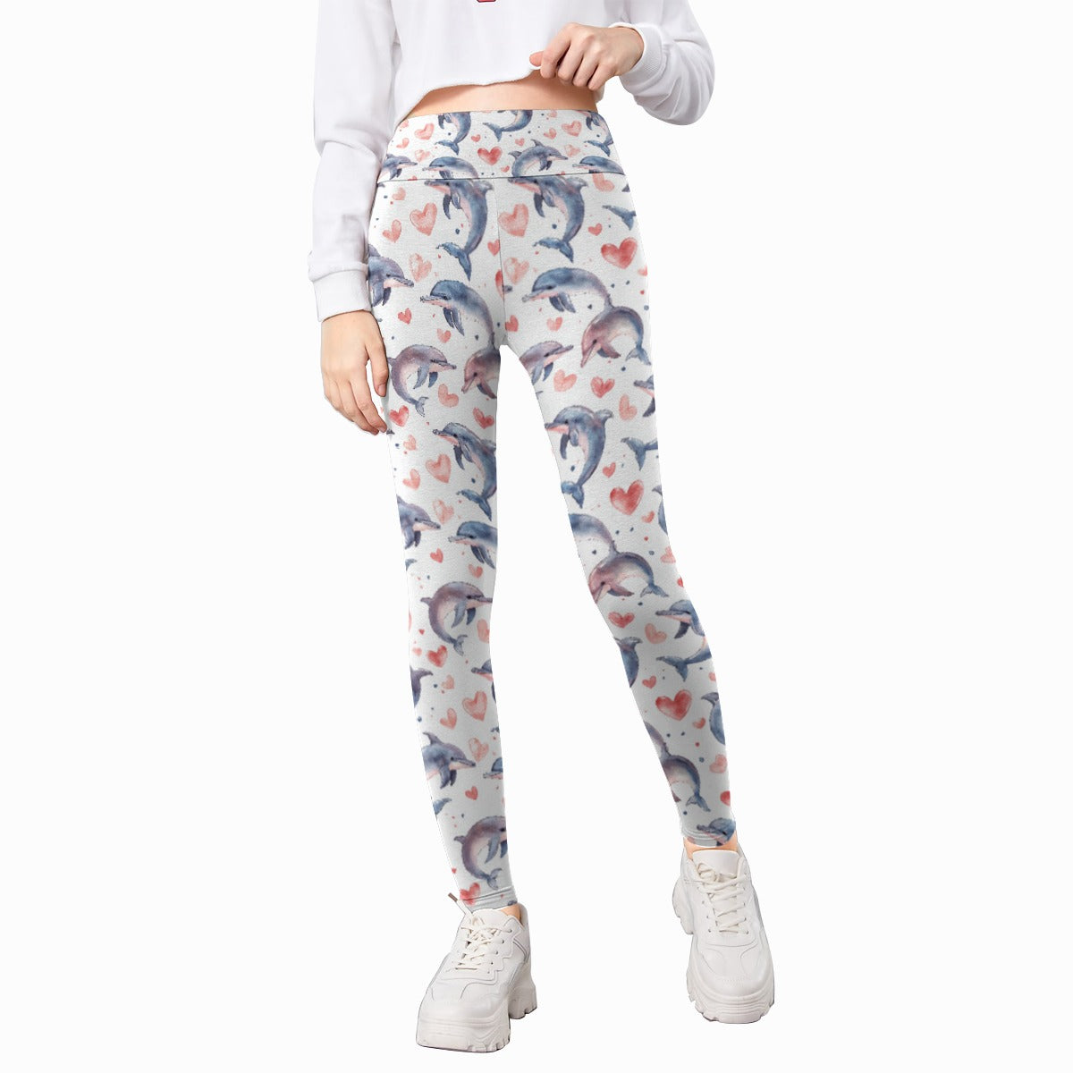 Dolphin & Hearts, Kid’s Leggings