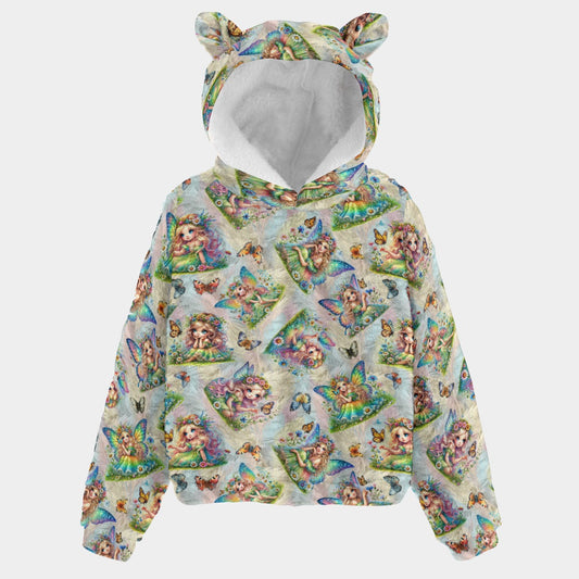 6 Fairy Designs, Kid’s Borg Fleece Sweatshirt With Ears