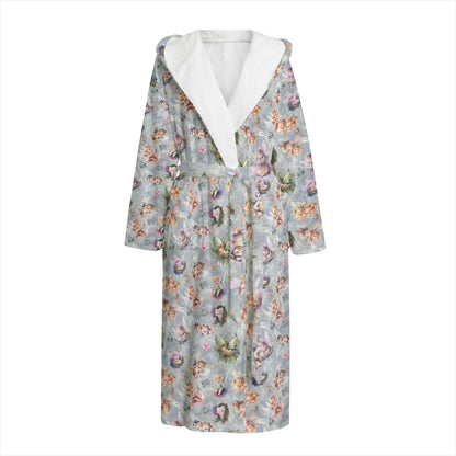 6 Fairy Designs, Flannel Hooded bathrobe