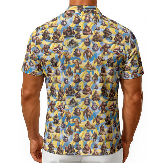 10 Bigfoot / Sasquatch Designs, Men's Button Up Hawaiian Shirt