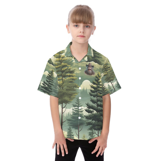 Forest Bigfoot, Sasquatch,  Kid's Hawaiian Vacation Shirt