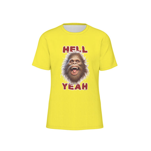 Bigfoot / Sasquatch "Hell Yeah", Unisex Short Sleeve O-Neck Cotton T Shirt
