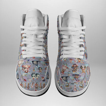 Amazing Designs - Mens high top, lace-up, leather shoes