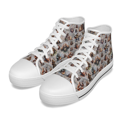 16 Sasquatch Designs, Kids Canvas Sneaker, Tennis Shoes