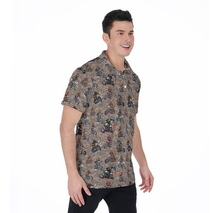 10 Bigfoot / Sasquatch Designs, Men's Polo Shirts