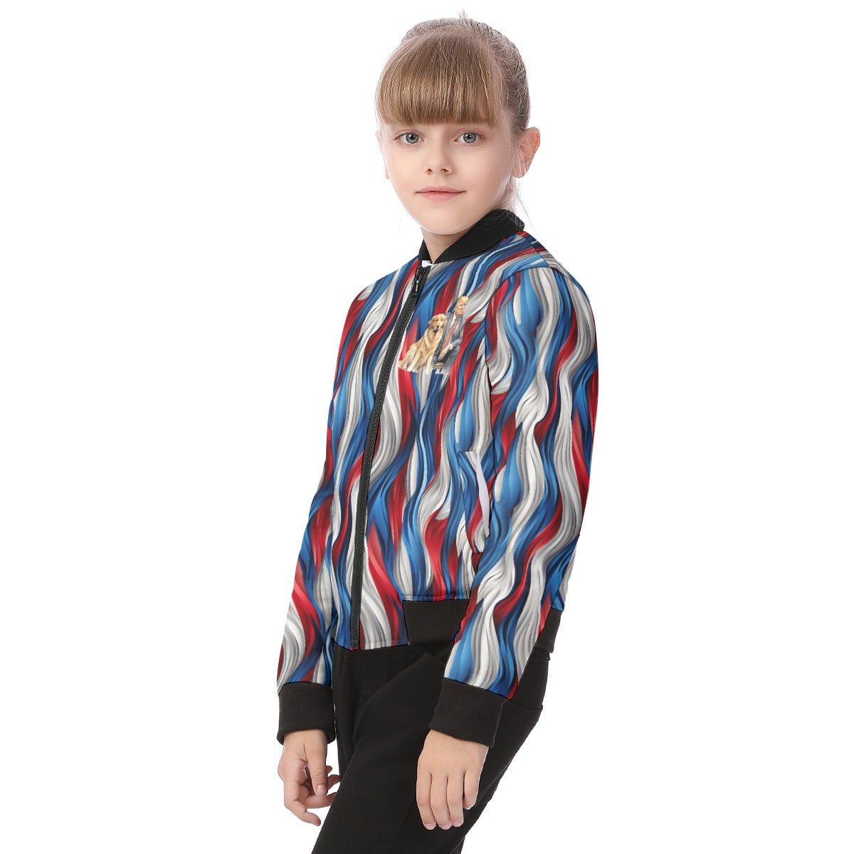 Donald Trump with Dog, Kid’s Bomber Jacket