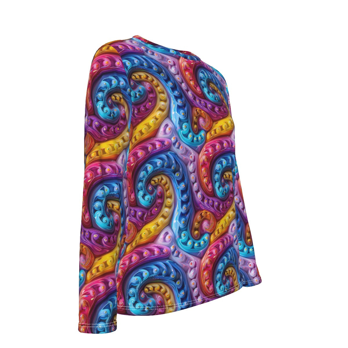 Rainbow Swirl, Women’s Oversized Cotton Tee Shirt