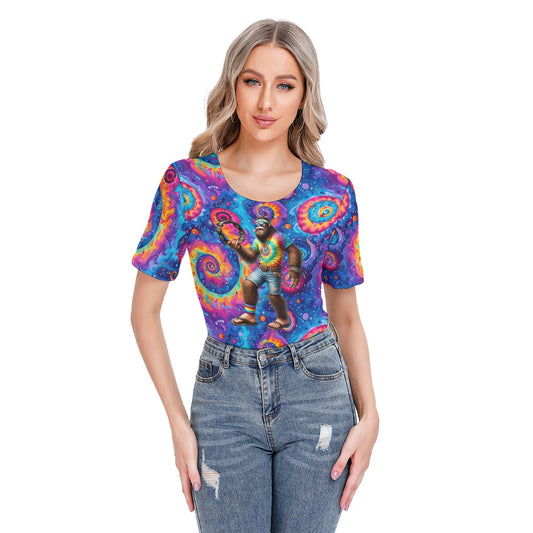 Hippie Bigfoot / Sasquatch, Women’s Short Sleeve Body Suits