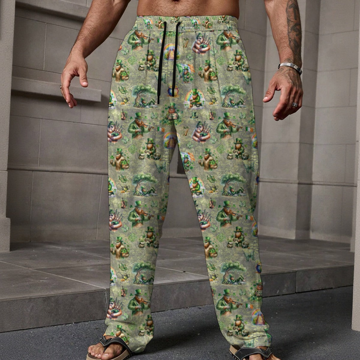 10 Bigfoot / Sasquatch Designs, Men’s Loose Casual Pants W/ Pocket