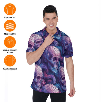 Colorful Skulls, Men's Polo Shirts