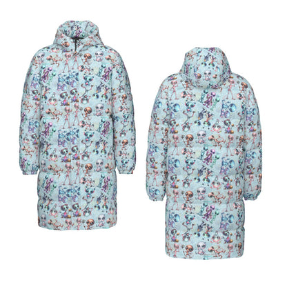 6 Alien Designs, Long Down Jacket / Coat