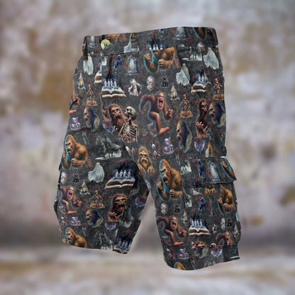 10 Bigfoot, Sasquatch Designs, Men’s Cargo Shorts