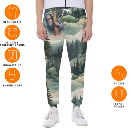 Hiding Bigfoot / Sasquatch in Woods, Men’s Sweatpants w/ Back Pocket