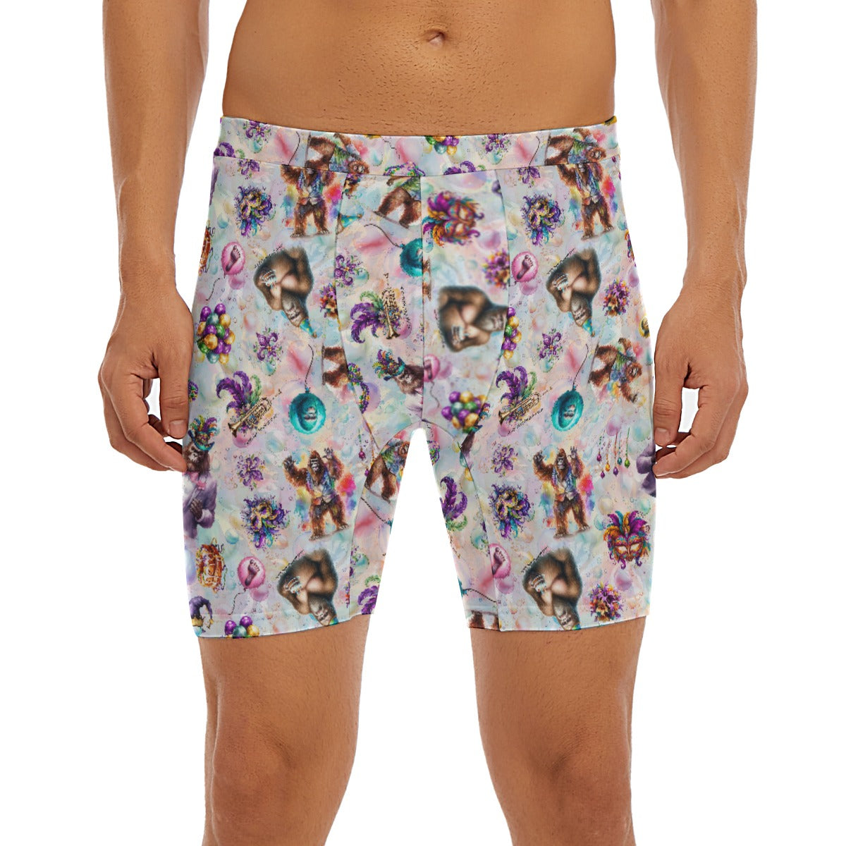 10 Bigfoot / Sasquatch, Men’s Long Boxer Briefs