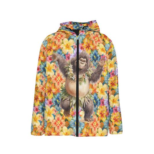 Hawaiian Bigfoot / Sasquatch Dancing, Children’s Waterproof & Windproof Jacket