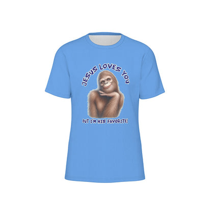 Bigfoot / Sasquatch "Jesus loves you..", Unisex Short Sleeve O-Neck Cotton T Shirt