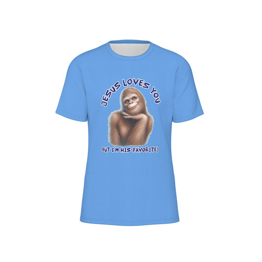 Bigfoot / Sasquatch "Jesus loves you..", Unisex Short Sleeve O-Neck Cotton T Shirt